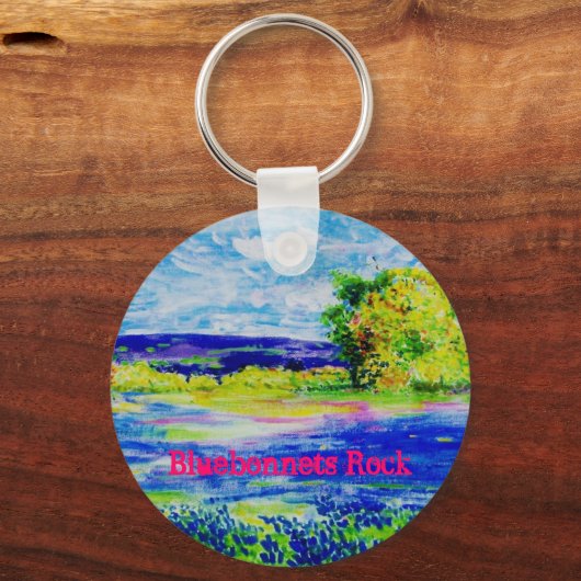 Bluebonnets Rock Sleutelhanger (Voorkant)