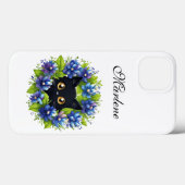 Bluebonnets Schattige Cat Texas Bloemenpatroon Case-Mate iPhone Case (Achterkant (horizontaal))