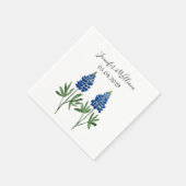 Bluebonnets Texaanse waterverf Bloemen Bruiloft Servet (Hoek)