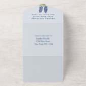 Bluebonnets Texas Baby shower Genderneutraal All In One Uitnodiging (Buitenkant)