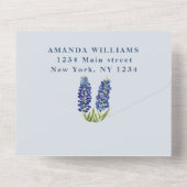 Bluebonnets Texas Baby shower Genderneutraal All In One Uitnodiging (Achterkant)