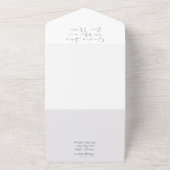 Bluebonnets Texas Blauw Bloemen Foto Bruiloft All In One Uitnodiging (Buitenkant)