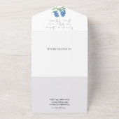 Bluebonnets Texas Blauw Bloemen Foto Bruiloft All In One Uitnodiging (Buitenkant)