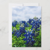 Bluebonnets Texas Blauwe Bloemen Elegante Trouw Ui Kaart (Achterkant)