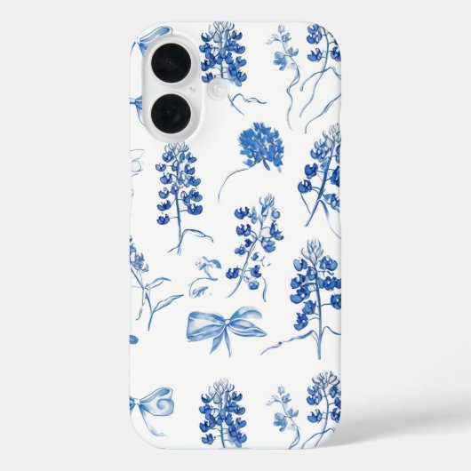 Bluebonnets Texas Bloem Bloem Blauw Boog Patroon Case-Mate iPhone Case (Achterkant)