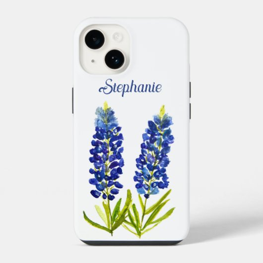 Bluebonnets Texas Bloem Bloemstuk Texaan Schittere iPhone Hoesje (Achterkant)