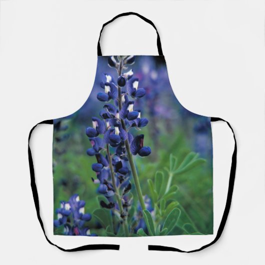 Bluebonnets Texas Bloemen Blauwe Bloemen Lupine Schort (Voorkant)