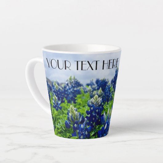 Bluebonnets Texas Bloemen Lupine Latte Mok (Linkerhoek)
