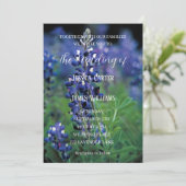 Bluebonnets Texas Bloemen Wildflower Bruiloft Kaart (Staand voorkant)