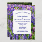 Bluebonnets Texas Blue Floral Elegant Wedding Kaart (Voorkant / Achterkant)