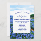 Bluebonnets Texas Blue Floral Elegant Wedding Kaart (Voorkant)