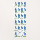 Bluebonnets Texas Blue Floral Waterverf Yogamat (Voorkant)