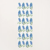 Bluebonnets Texas Blue Floral Waterverf Yogamat (Achterkant)