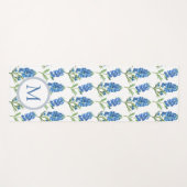 Bluebonnets Texas Blue Floral Waterverf Yogamat (Voorkant (horizontaal))
