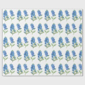 Bluebonnets Texas Blue Flowers Waterverf Cadeaupapier (Vlak)