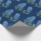Bluebonnets Texas Blue Flowers Waterverf Cadeaupapier (Hoek)