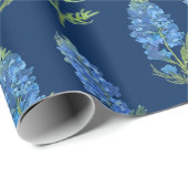 Bluebonnets Texas Blue Flowers Waterverf Cadeaupapier (Rol Hoek)
