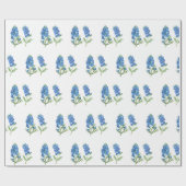 Bluebonnets Texas Blue Flowers Waterverf Cadeaupapier (Vlak)