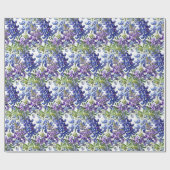 Bluebonnets Texas Blue Flowers Waterverf Cadeaupapier (Vlak)