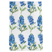 Bluebonnets Texas Blue Flowers Waterverf Medium Cadeauzakje (Achterkant)