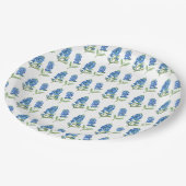 Bluebonnets Texas Blue Flowers Waterverf Papieren Bordje (Gekanteld)