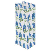 Bluebonnets Texas Blue Flowers Waterverf Wijn Cadeautas (Achterkant Gekanteld)