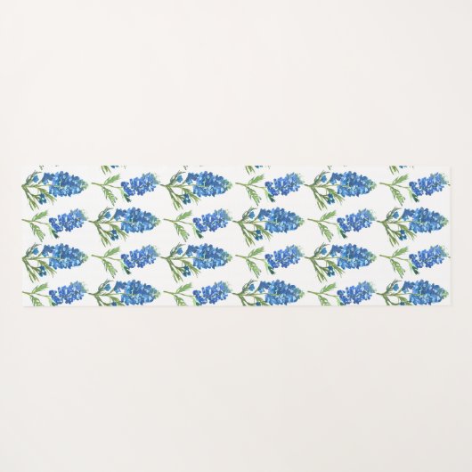 Bluebonnets Texas Blue Flowers Waterverf Yogamat (Achterkant (horizontaal))