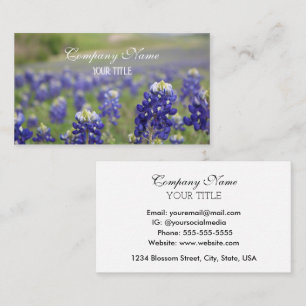 Bluebonnets Texas Company Bloem Zakelijke Visiteka Visitekaartje