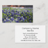 Bluebonnets Texas Company Floral Visitekaartje (Voorkant / Achterkant)