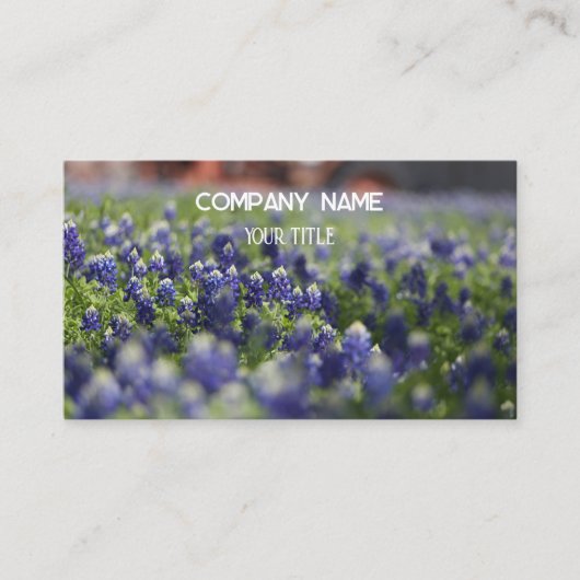 Bluebonnets Texas Company Floral Visitekaartje (Voorkant)