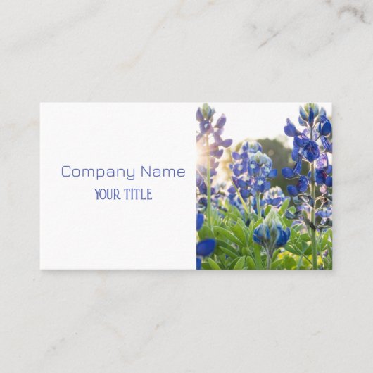Bluebonnets Texas Company Floral Visitekaartje (Voorkant)