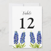 Bluebonnets Texas Floral Wildflower Blue Wedding Kaart (Voorkant)