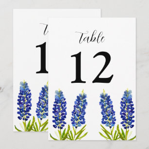 Bluebonnets Texas Floral Wildflower Blue Wedding Kaart