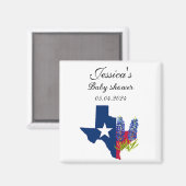 Bluebonnets Texas flower Floral Baby shower Magneet (Voorkant / Achterkant)