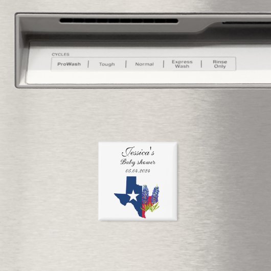Bluebonnets Texas flower Floral Baby shower Magneet (Insitu (Vaatwasser))