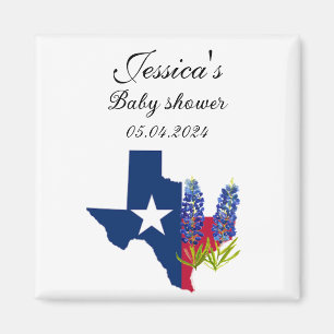 Bluebonnets Texas flower Floral Baby shower Magneet