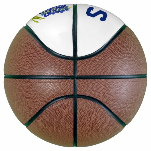 Bluebonnets Texas Flower Floral Texan Flag Basketbal (Rechts)