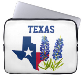 Bluebonnets Texas Flower Floral Texan Flag Laptop Sleeve