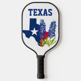 Bluebonnets Texas Flower Floral Texan Flag Pickleball Paddle