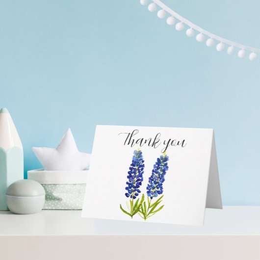 Bluebonnets Texas Flowers Baby shower Bedankt