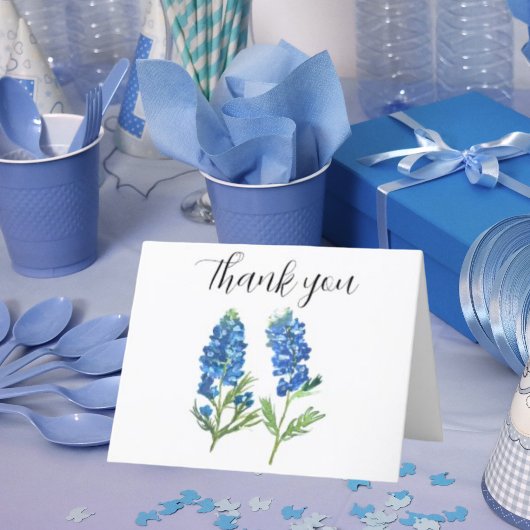 Bluebonnets Texas Flowers Baby shower Bedankt