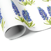 Bluebonnets Texas Flowers Wildbloemen Waterverf Cadeaupapier (Rol Hoek)