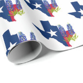Bluebonnets Texas Flowers Wildbloemen Waterverf Cadeaupapier (Rol Hoek)