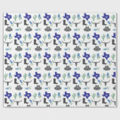 Bluebonnets Texas Flowers Wildbloemen Waterverf Cadeaupapier (Vlak)
