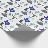 Bluebonnets Texas Flowers Wildbloemen Waterverf Cadeaupapier (Hoek)