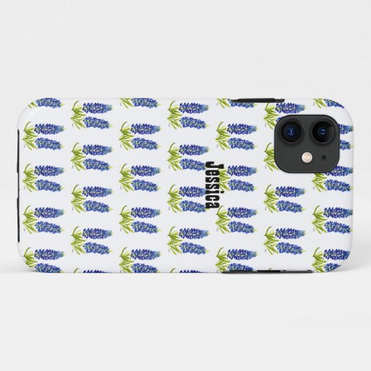 Bluebonnets Texas Flowers Wildbloemen Waterverf Case-Mate iPhone Case (Achterkant (horizontaal))