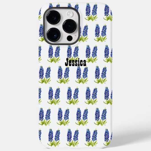 Bluebonnets Texas Flowers Wildbloemen Waterverf Case-Mate iPhone Case (Achterkant)