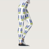 Bluebonnets Texas Flowers Wildbloemen Waterverf Leggings (Rechts)