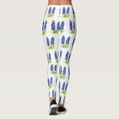 Bluebonnets Texas Flowers Wildbloemen Waterverf Leggings (Achterkant)