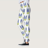 Bluebonnets Texas Flowers Wildbloemen Waterverf Leggings (Links)